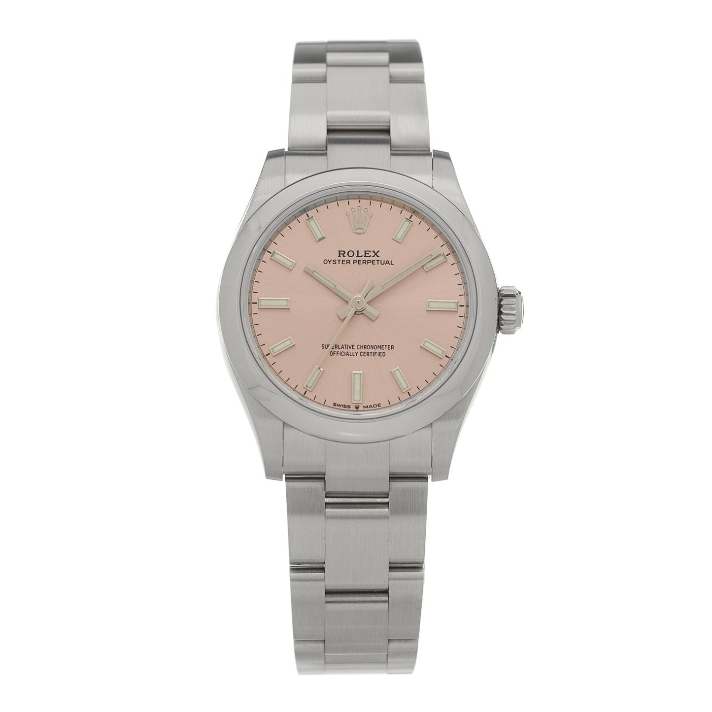 Stainless Steel 31mm Oyster Perpetual Watch Pink 277200