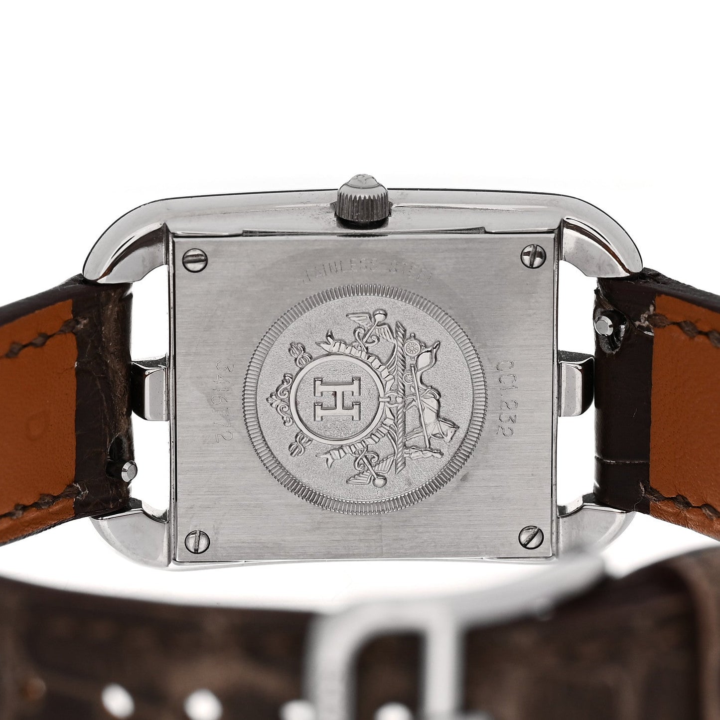 Stainless Steel Alligator Diamond Bezel Mother of Pearl 23mm Cape Cod Quartz Watch Gris Elephant