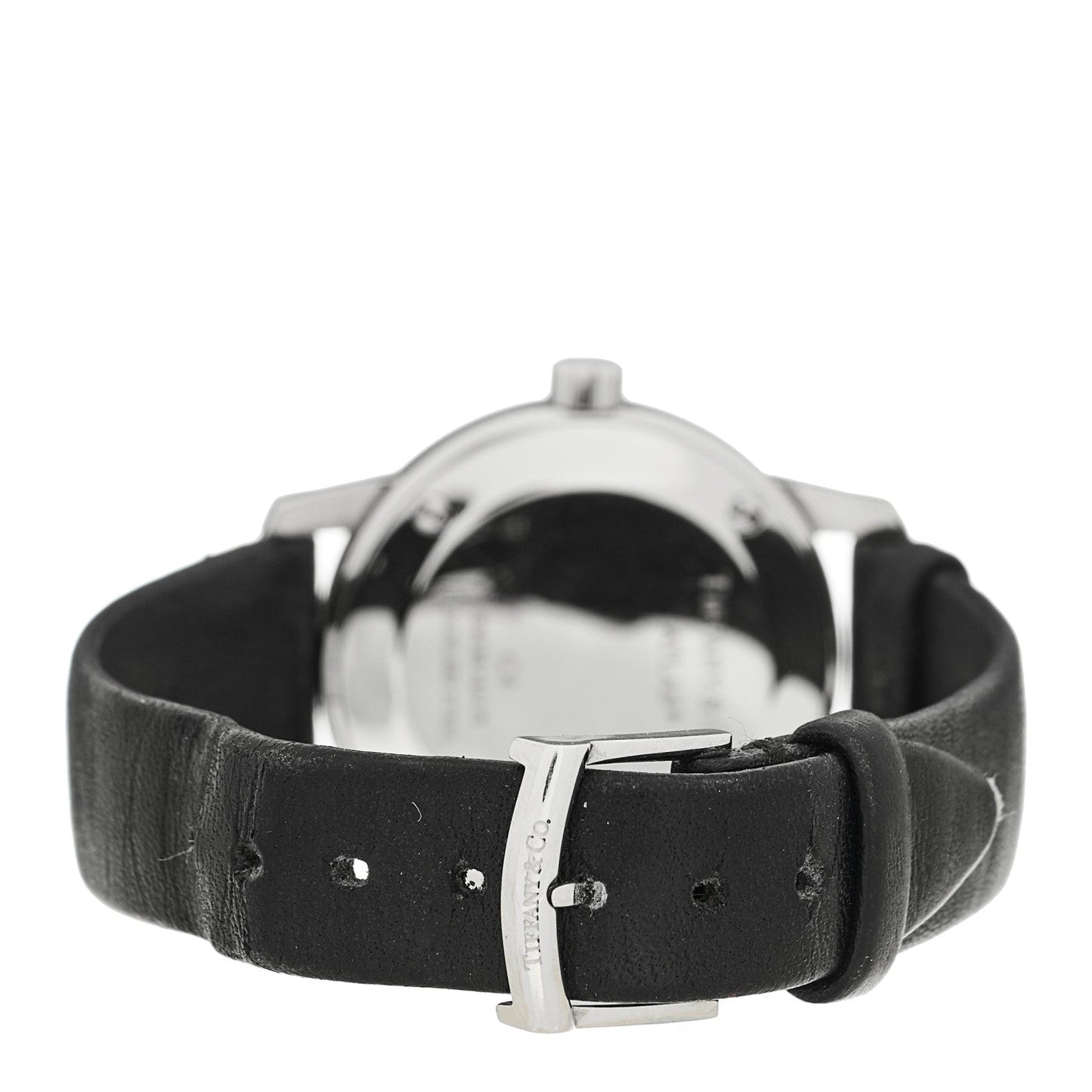 Stainless Steel Calfskin 29mm Atlas 2-Hand Quartz Watch Black