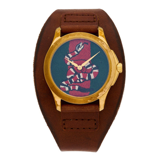 Stainless Steel Calfskin 38mm Le Marche Des Merveilles Snake Quartz Watch