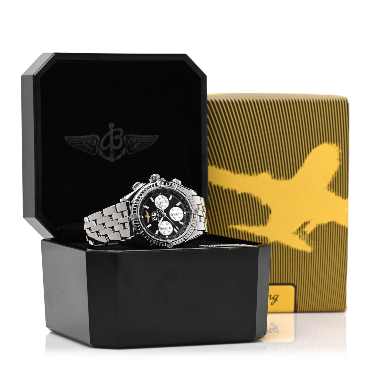 Stainless Steel 44mm Crosswind Automatic Watch Black A44355