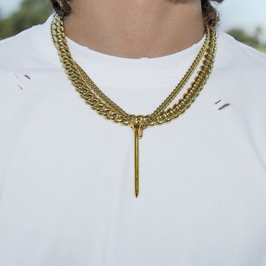 Golf Tee Pendant in Yellow Gold