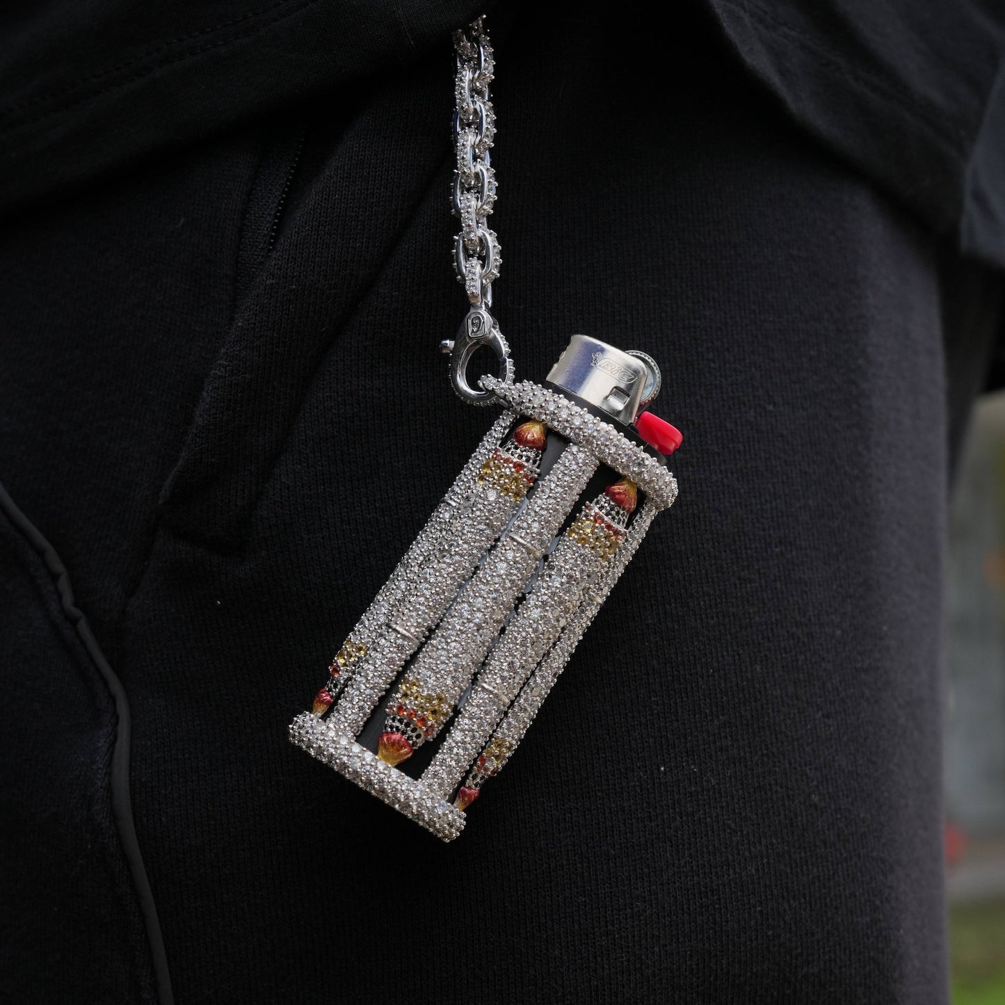 It's Lit Lighter Case Clip On in White Gold