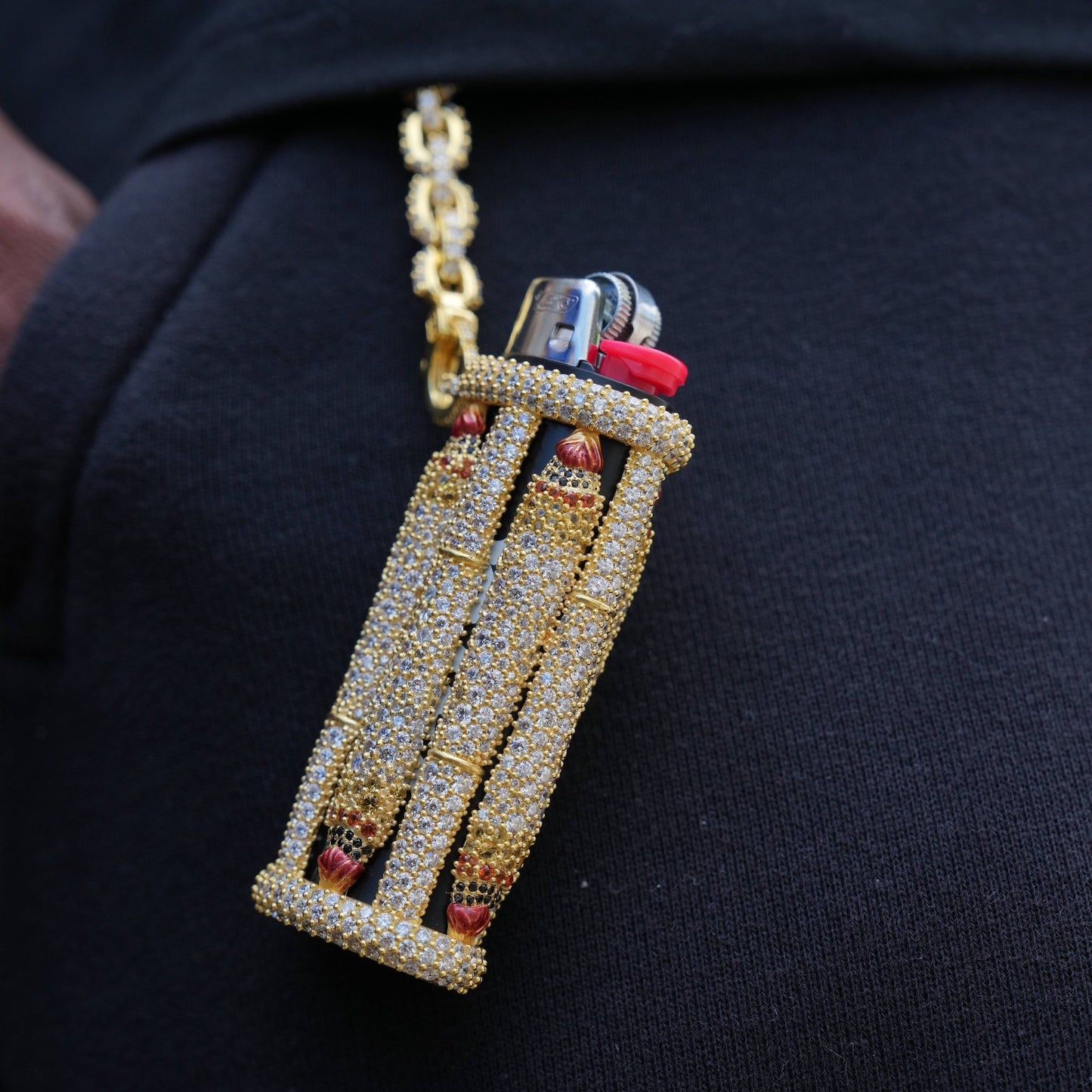 It's Lit Lighter Case Clip On in Yellow Gold